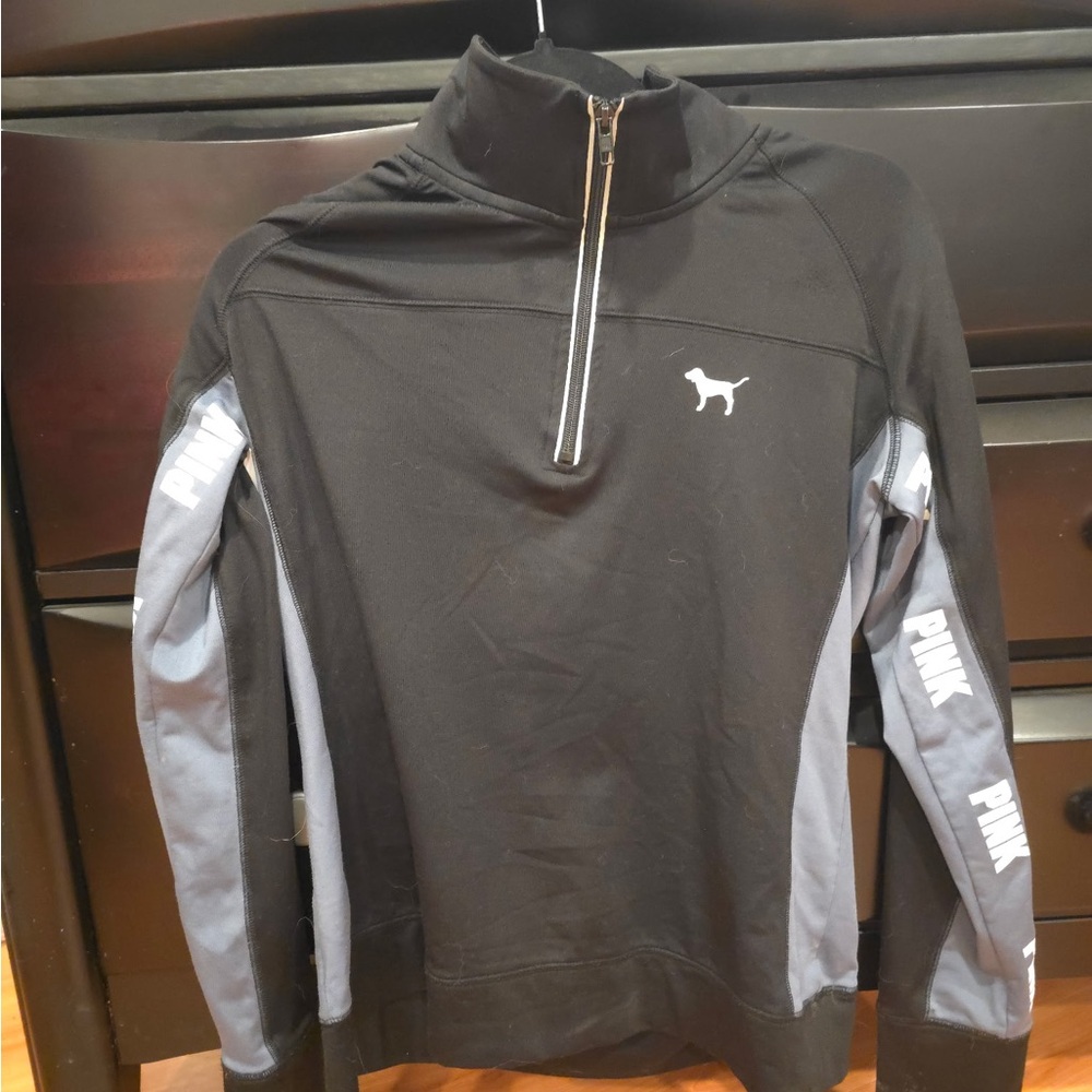 Victoria's Secret PINK Black and Gray Pullover